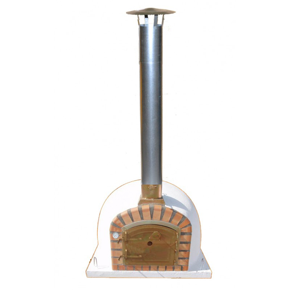 Steinbackofen weiss Lissabon 90x90cm, Blechtürl