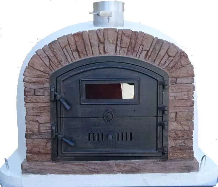 Holzbackofen "Venturared" AL mit Gußtüre und Sichtfenster 100x100cm – Bild 2